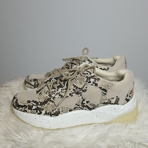 NWT INC International Concepts Womens Bubblez Low Top Lace Up Snakeskin Print - Picture 1 of 7